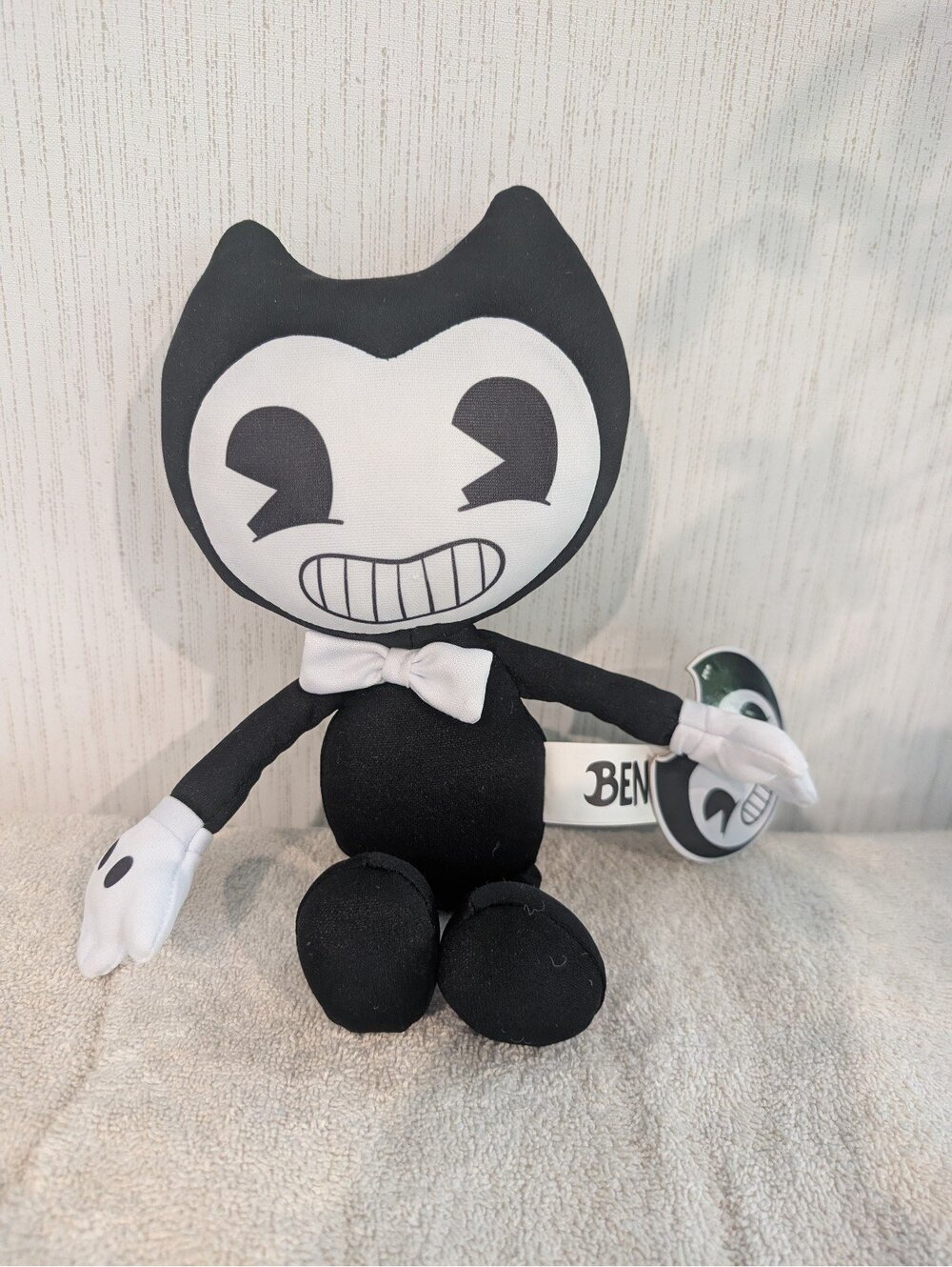Bendy Plush Doll with Bow Tie Soft Toy